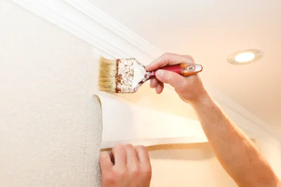 Pose de papier peint à Vimenet — revêtements muraux et toiles de verre